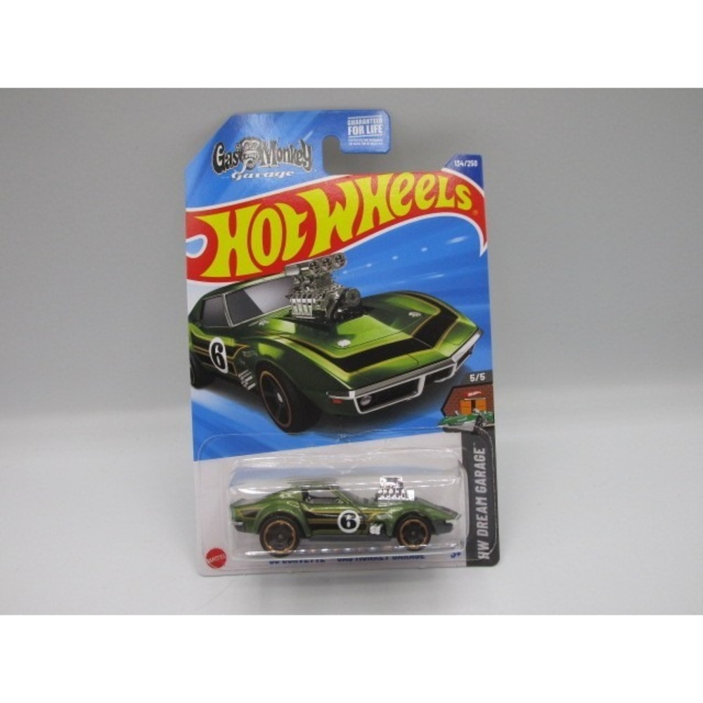Hot Wheels '68 Corvette Gas Monkey Garage Green 1:64 Die Cast Car